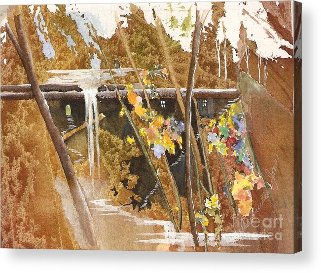 Fantasy Acrylic Print featuring the painting The Other Place by Jackie Mueller-Jones