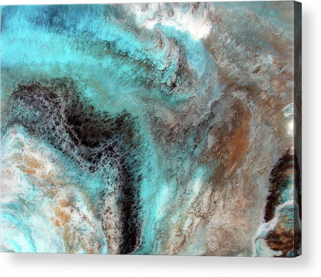 Ocean Acrylic Print featuring the painting The Reef by Tamara Nelson