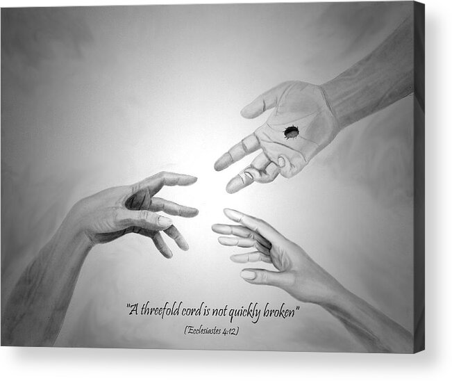 Jesus Acrylic Print featuring the drawing The Wedding Gift by Michael McFerrin