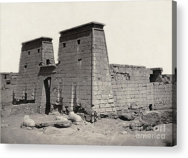 Thebes Acrylic Print featuring the photograph Thebes Temple by Granger