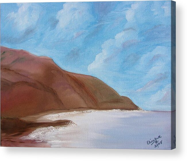Landscape Acrylic Print featuring the painting Tranquil Ocean by Liz Vernand