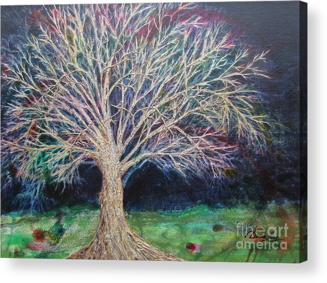 Tree Acrylic Print featuring the painting Tree of Light by Denise Hoag