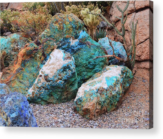 Rock Acrylic Print featuring the photograph Turquoise Rocks by Donna Greene