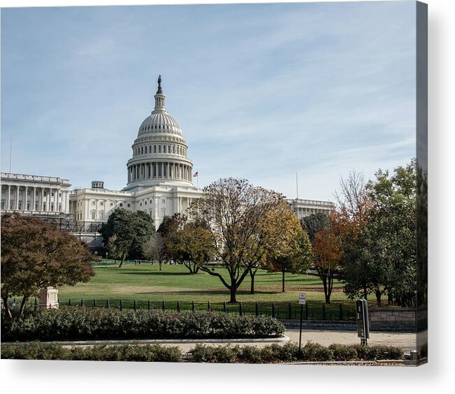 U.s. Capitol Building National Mall In Washington D.c. Acrylic Print featuring the photograph U.S. Capitol Building by Jaime Mercado