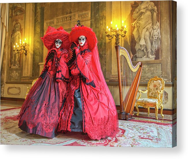 Europe Acrylic Print featuring the photograph Venetian Ladies in the Palace by Cheryl Strahl