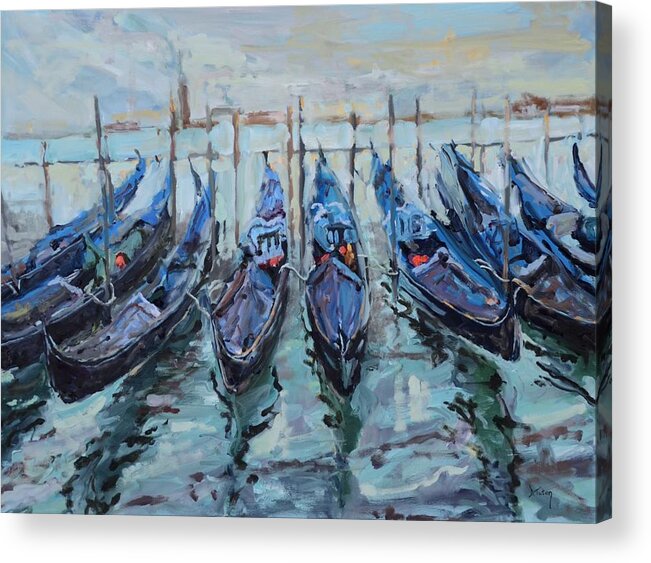 Venice Acrylic Print featuring the painting Venezia by Donna Tuten