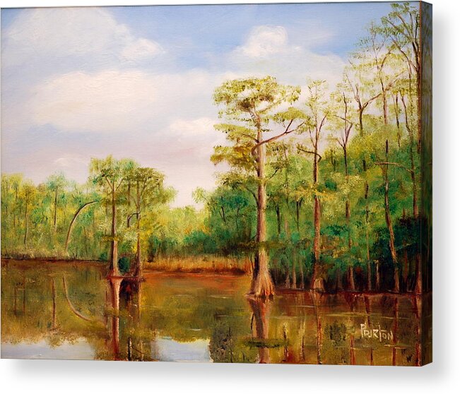 Waccamaw Acrylic Print featuring the painting Waccamaw Breeze III by Phil Burton