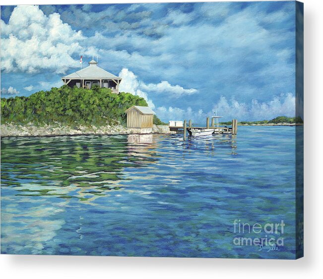 Exumas Acrylic Print featuring the painting Warderick Wells by Danielle Perry