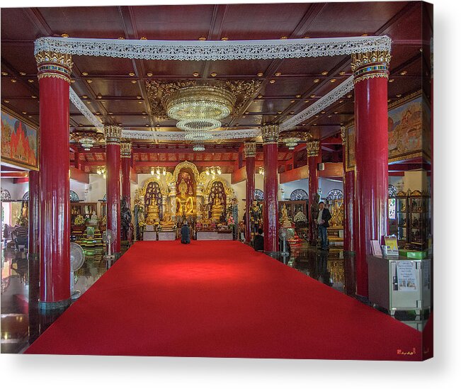 Scenic Acrylic Print featuring the photograph Wat Pa Dara Phirom Phra Chulamani Si Borommathat Interior DTHCM1607 by Gerry Gantt
