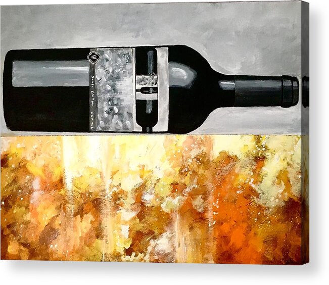 Wine Acrylic Print featuring the painting Wente Sonata by Joel Tesch