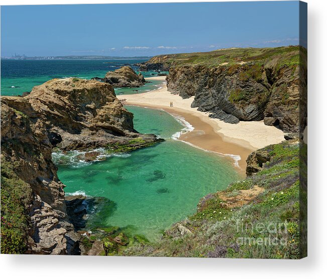 Porto Covo; West; Coast; Portugal; Costa; Vicentina; Beach; Beaches; Photo; Europe; European; Portuguese; Portugal; Landscape; Photograph; Mike Howard; Mikehoward; Michael; Howard; Sunny; Spring; Unspoilt; Coastline; Cliffs; Shore; Scenic; View; Alentejo Acrylic Print featuring the photograph West coast of Portugal by Mikehoward Photography