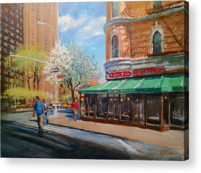 Diner Acrylic Print featuring the painting West Side Restaurant by Peter Salwen