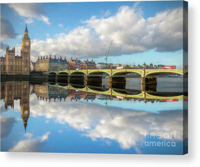London Acrylic Print featuring the photograph Westminster Bridge London by Adrian Evans