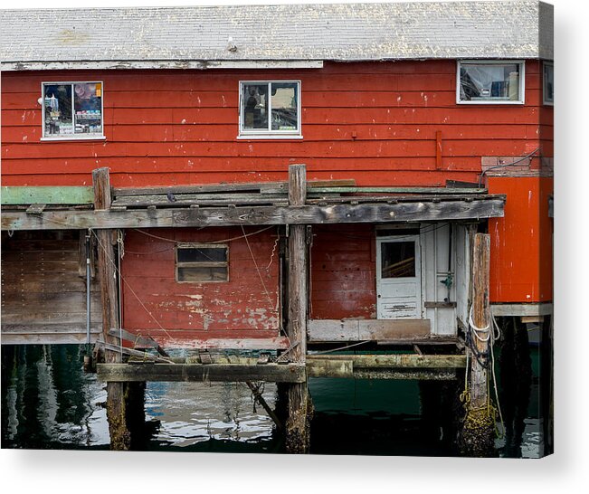 Monterey Acrylic Print featuring the photograph Wharf Shack by Derek Dean