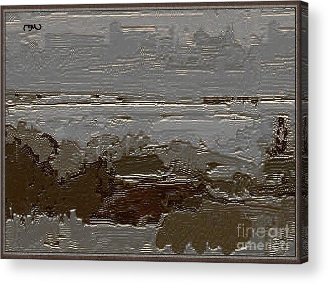 Landscape Acrylic Print featuring the digital art Winter 1 by Pemaro