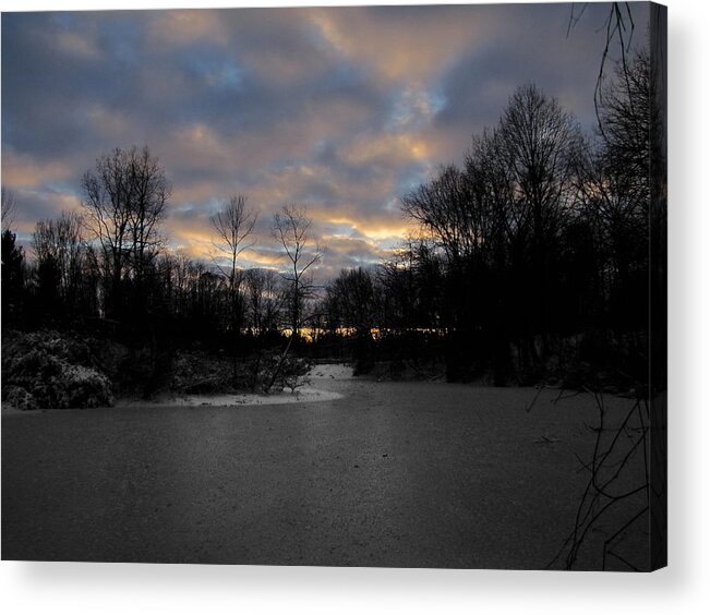 Hovind Acrylic Print featuring the photograph Winter Sunset by Scott Hovind
