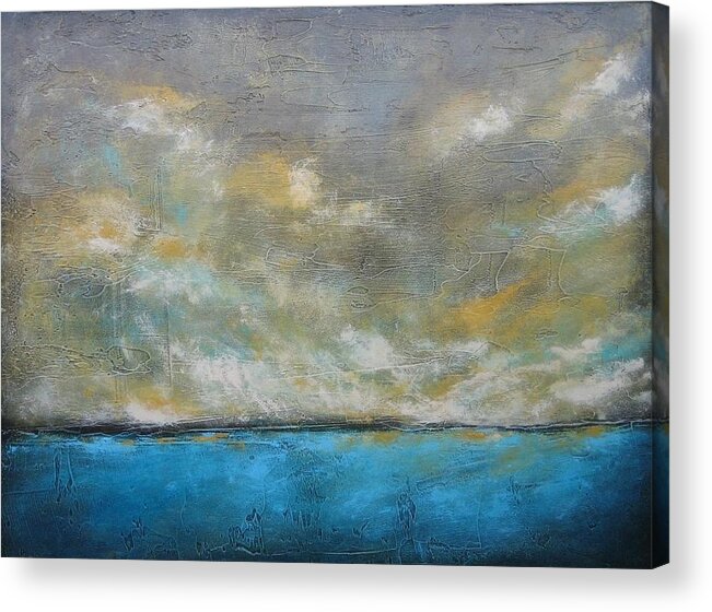 Landscape Acrylic Print featuring the painting Yonder by Ellen Lewis