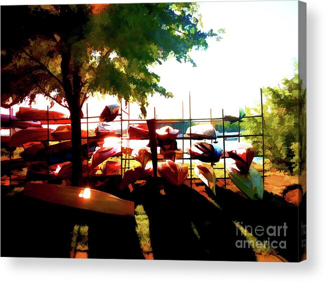 Boats Acrylic Print featuring the photograph You Know What Tomorrow Brings by Xine Segalas