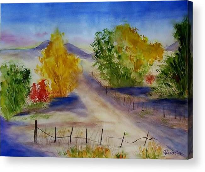 Road Acrylic Print featuring the painting Young's Farm by Jamie Frier
