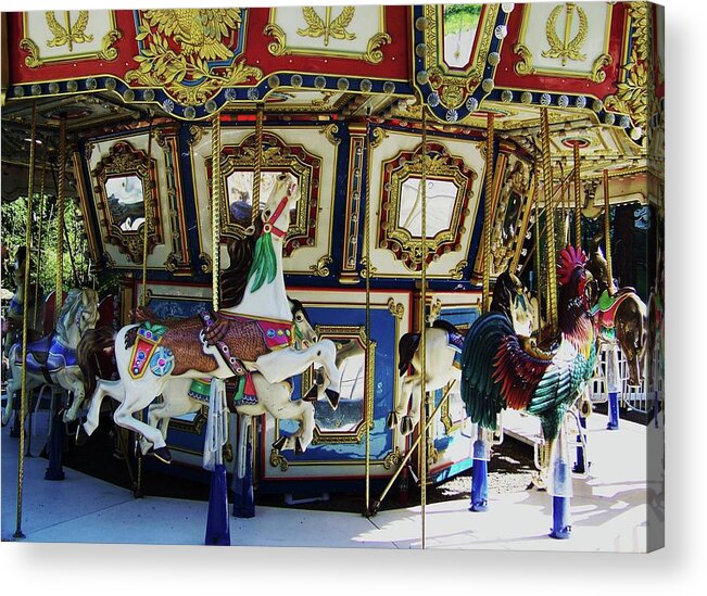 Carousel Acrylic Print featuring the photograph Zoo Carousel by Julie Rauscher