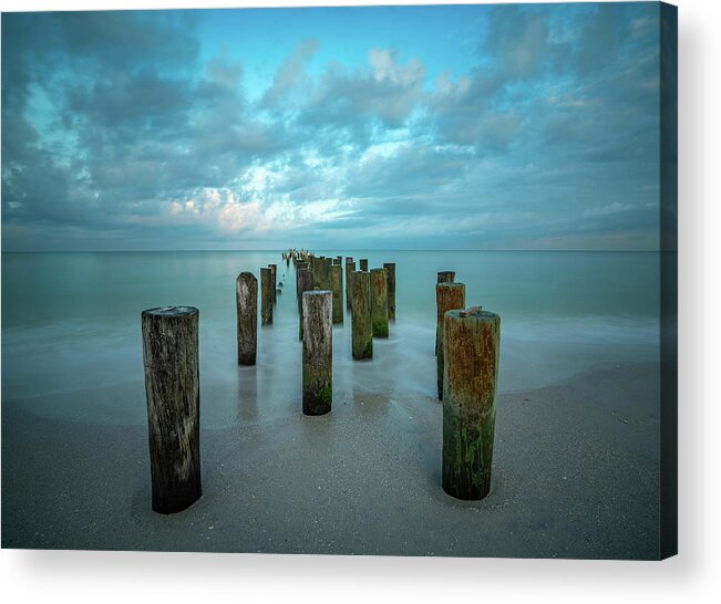 Moorings Acrylic Print featuring the photograph 3rd Ave Blues #1 by Joey Waves