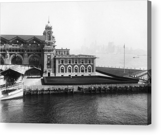 B1019 Acrylic Print featuring the photograph Ellis Island, New York #1 by Edwin Levick