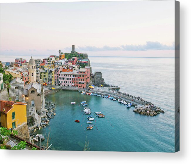 Tranquility Acrylic Print featuring the photograph Vernazza Italy #1 by M Swiet Productions