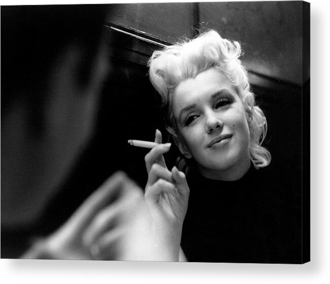 1950-1959 Acrylic Print featuring the photograph Marilyn Candid Moment #2 by Michael Ochs Archives
