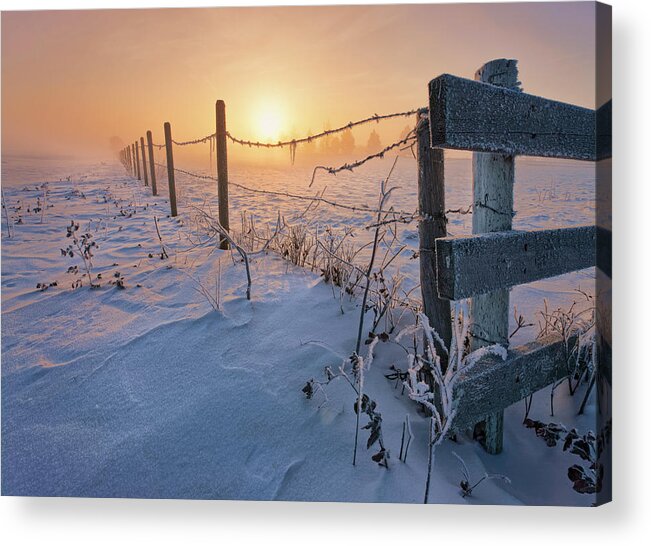 Winter Acrylic Print featuring the photograph -30 Sunrise #30 by Dan Jurak