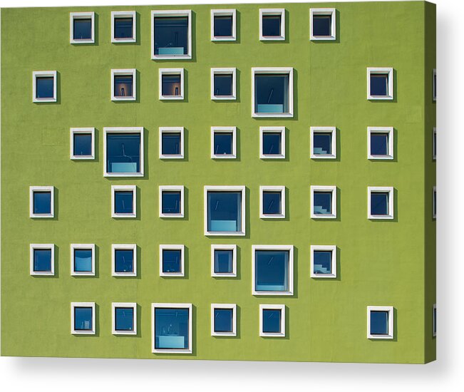 Architecture Acrylic Print featuring the photograph 39 Windows by Jan Lykke