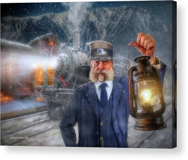 Old Train Station Acrylic Print featuring the photograph All Aboard by Aleksander Rotner