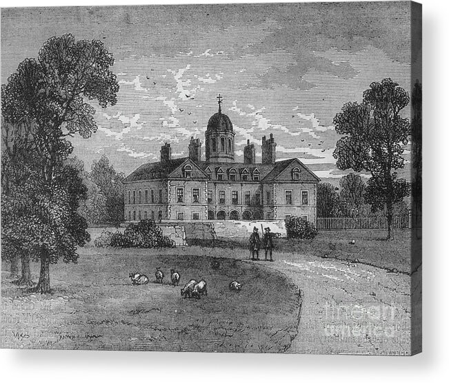 Engraving Acrylic Print featuring the drawing Arlington House, Westminster, London by Print Collector