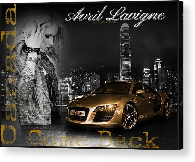 Avril Lavigne Acrylic Print featuring the digital art Avril Lavigne #6 by Keiko Createur