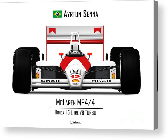 Ayrton Senna McLaren MP4/4 Greeting Card