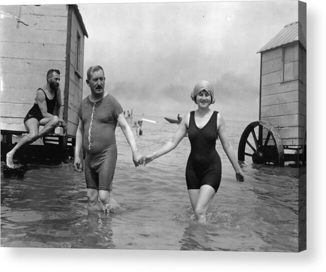 Belgium Acrylic Print featuring the photograph Bathers by F. J. Mortimer