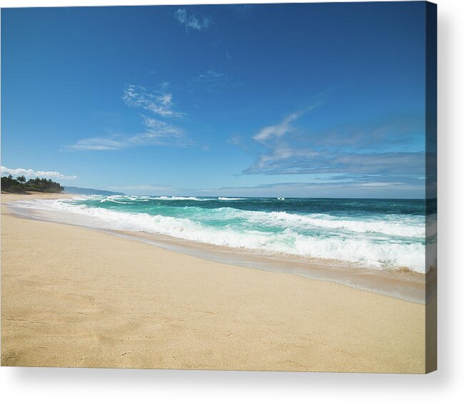 Water's Edge Acrylic Print featuring the photograph Beautiful Beach Hawaii by Mlenny