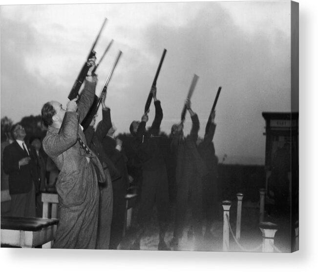 People Acrylic Print featuring the photograph Bisley Gun Club by Sasha