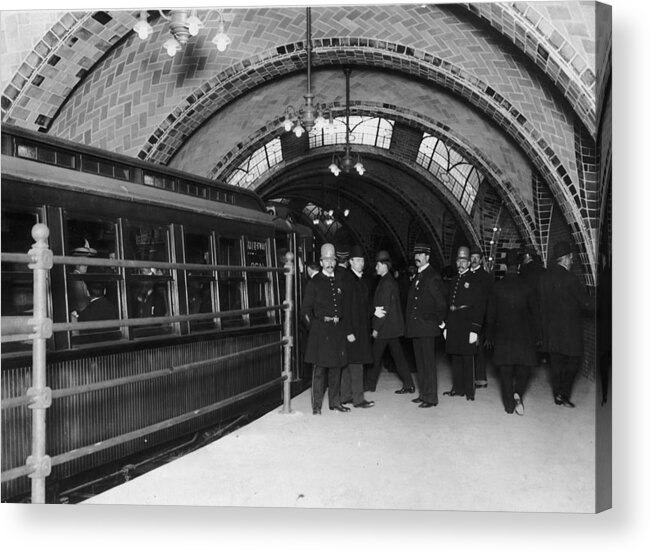 Architectural Feature Acrylic Print featuring the photograph Broadway Local by Hulton Archive