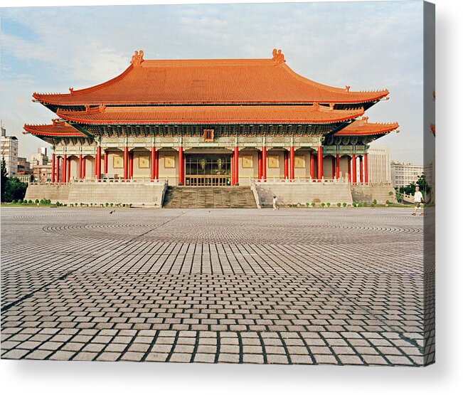 People Acrylic Print featuring the photograph China, Temple At Chiang Kai-shek by Xpacifica