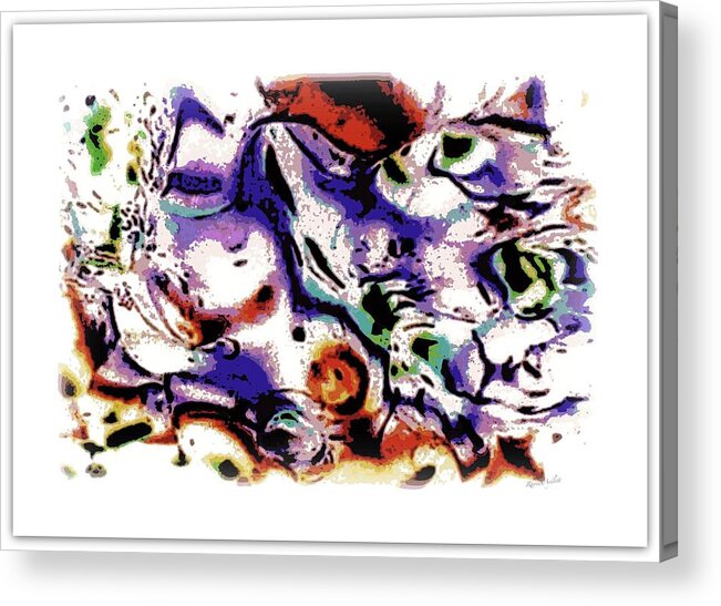 Abstract Acrylic Print featuring the mixed media Comapny's Coming by YoMamaBird Rhonda