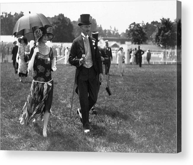 Ascot Racecourse Acrylic Print featuring the photograph Crowds At Ascot by H. F. Davis