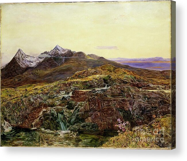 Cuillins Acrylic Print featuring the drawing Cuillin Ridge by Heritage Images