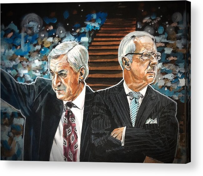 Unc Acrylic Print featuring the painting Dean and Roy by Joel Tesch