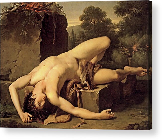 Montpellier Acrylic Print featuring the painting Death of Abel by Francois Xavier Fabre