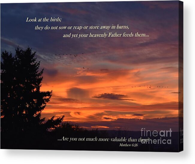 Catholic Acrylic Print featuring the photograph Do Not Worry by Christina Verdgeline