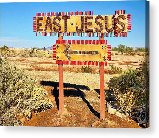 Slab City Acrylic Print featuring the photograph East Jesus by Dominic Piperata