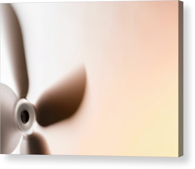 Relief Acrylic Print featuring the photograph Fan Blades With Copy Space by Peter Dazeley