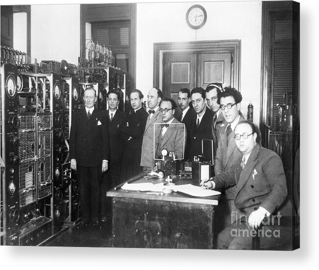 State Of The Vatican City Acrylic Print featuring the photograph First Papal Radio Station by Bettmann