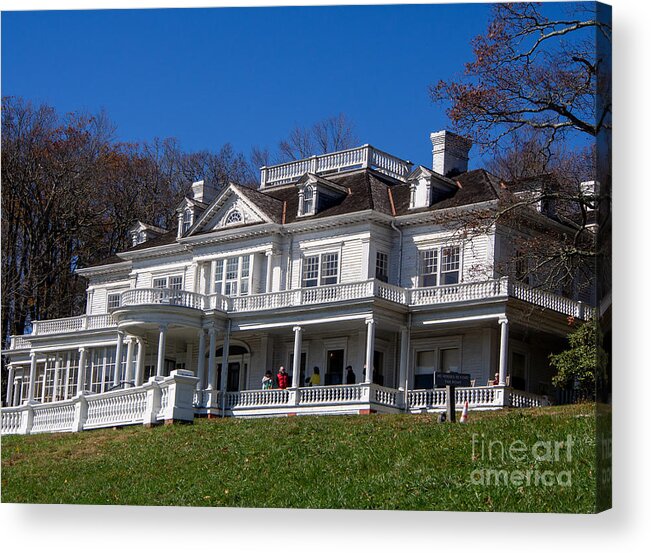 Blue Ridge Parkway Acrylic Print featuring the photograph Flat Top Manor in the Moses Cone Memorial Park by L Bosco