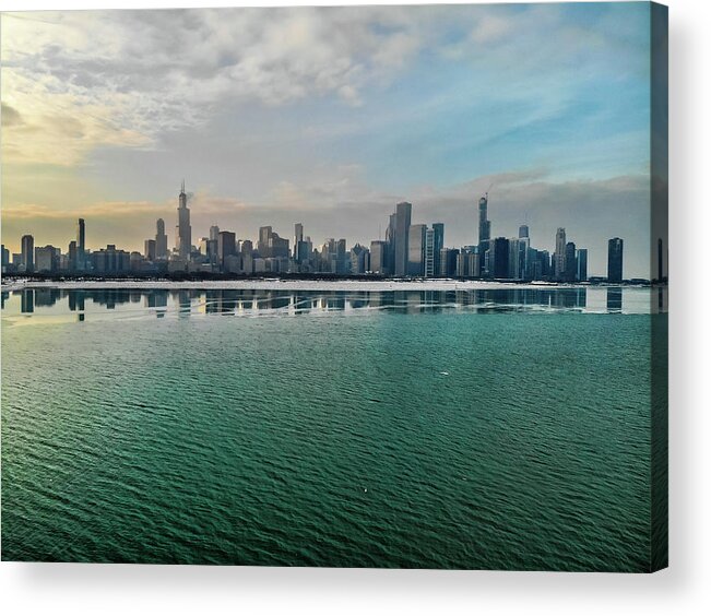 Chicago Acrylic Print featuring the photograph Frozen Chicago by Bobby K